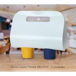 Porta-Copos Maleta 380 / 500 ml 2 copos - 19 x 10 x 27,7 cm