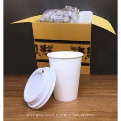 Copo Branco + Tampa Bico - 180 ml
