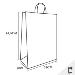 Sacola Preta - 41,5 x 31 x 15 cm