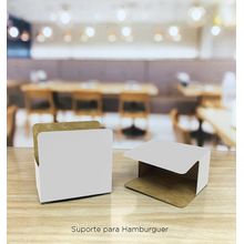 Suporte Branco para Mini Hamburguer - 7 x 4 x 7,4 cm