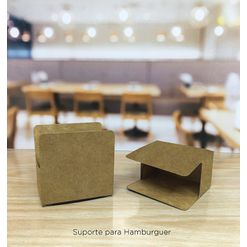 Suporte Kraft para Mini Hamburguer - 7 x 4 x 7,4 cm