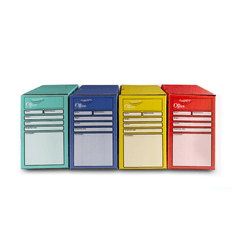 Caixa Arquivo Colorida Happy Office Azul - 35,0 x 13,5 x 23,5cm
