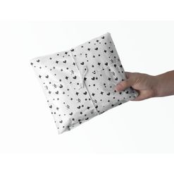 Papel Seda Afetivo Estampa Preta - 31 x 42 cm