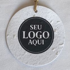 Tag Papel Semente Redondo de Rúcula  - 100 unidades