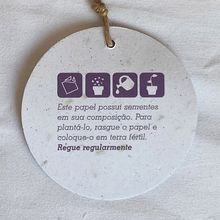 Tag Papel Semente Redondo de Rúcula  - 100 unidades