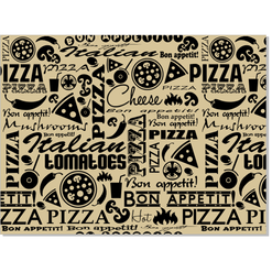 Jogo Americano Fundo de Bandeja  Arte Pizza - 40 x 40 cm