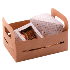 Cesta Kraft de Papel - 21 x 15 x 12 cm