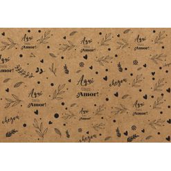 Papel Seda Afetivo Kraft - 31 x 42 cm