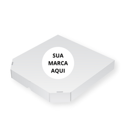 Caixa de Pizza Chanfrada com Logo - 30 x 30 x 4 cm