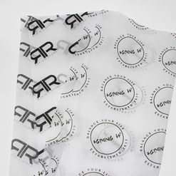 Papel de Seda Branco com Logo - 70 x 100 cm