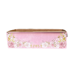 Forma para Bolo Forneável Floral com Tampa - 18,5 x 6,5 x 5,5 cm