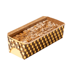 Forma para Bolo Forneável Chocolate com Tampa - 18,5 x 6,5 x 5,5 cm
