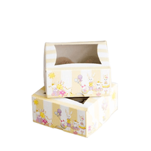 Caixa para doces com visor Páscoa Lúdica - 8,5 x 8,5 x 4 cm