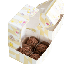 Caixa para doces com visor Páscoa Lúdica - 8,5 x 8,5 x 4 cm