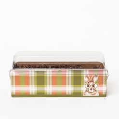 Forma para Bolo Forneável Páscoa Cool Rabbit com Tampa - 18,5 x 6,5 x 5,5 cm