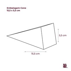 Embalagem para Cone Trufado Lavanda - 15,5 x 5,5 cm
