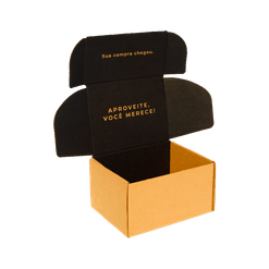 Embalagem para Envio Correio Cheguei 3 Preto Interno P - 14 x 10 x 8 cm