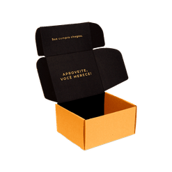 Embalagem para Envio Correio Cheguei 3 Preto Interno M - 19 x 15 x 10 cm