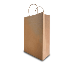 Sacola Média - 21 x 10 x 31 cm - Kraft Natural