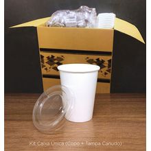 Copo Kraft + Tampa - 240 ml