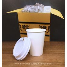Copo Kraft + Tampa Bico - 240 ml