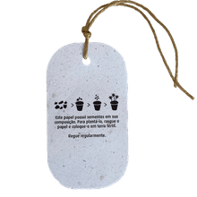 Tag Ecológico Papel Semente Oval - Semente de Cenoura - 100 unidades