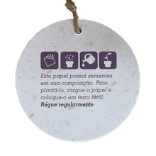 Tag Papel Semente Redondo de Cenoura - 100 unidades