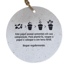 Tag Papel Semente Redondo de Cenoura - 100 unidades