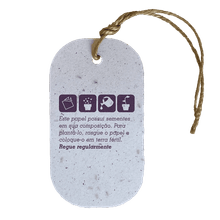 Tag Ecológico Papel Semente Oval - Semente de Margarida - 100 unidades