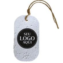 Tag Ecológico Papel Semente Oval - Semente de Rúcula - 100 unidades