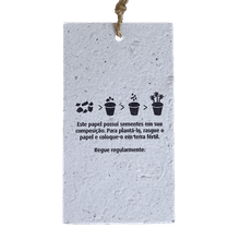 Tag Ecológico Papel Semente Reto - Semente de Rúcula - 100 unidades