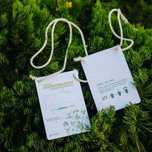 Crachá Sustentável Plantável -  9,5 x 14,5 cm Vertical