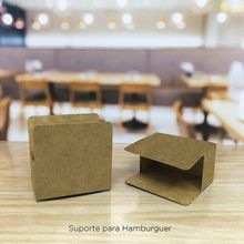 Suporte Kraft para Mini Hamburguer - 7 x 4 x 7,4 cm