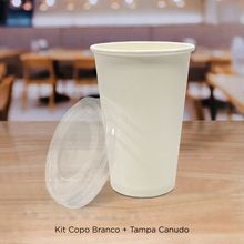 Copo Branco  + Tampa - 300 ml
