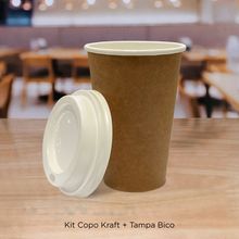 Copo Kraft + Tampa Bico - 300 ml