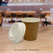 Copo Kraft + Tampa Bico -  100 ml